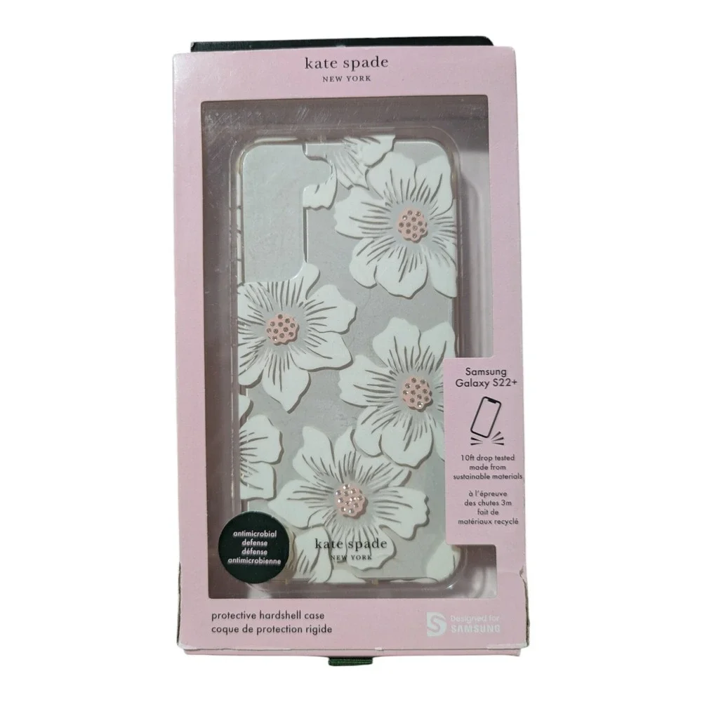 i5. Kate Spade-New York- Case for Samsung Galaxy S22+ (Plus) - Clear/Flowers‎